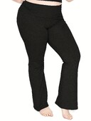 2024. gada vasaras jaunas sieviešu lielā izmēra trikotāžas auduma vienkrāsainas modes ikdienas stila taisnas bikses