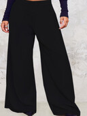 Primăvară și toamnă 2024, mărime nouă plus, stil elegant la modă, tricotat, elasticitate medie, culoare uni, pantaloni