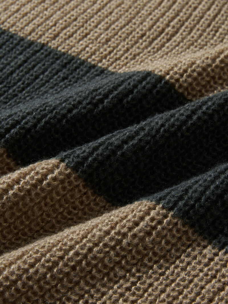 Jauns, brīvs džemperis ikdienas daudzpusīgs, svītrains džemperis vīriešiem ar apaļu kaklu