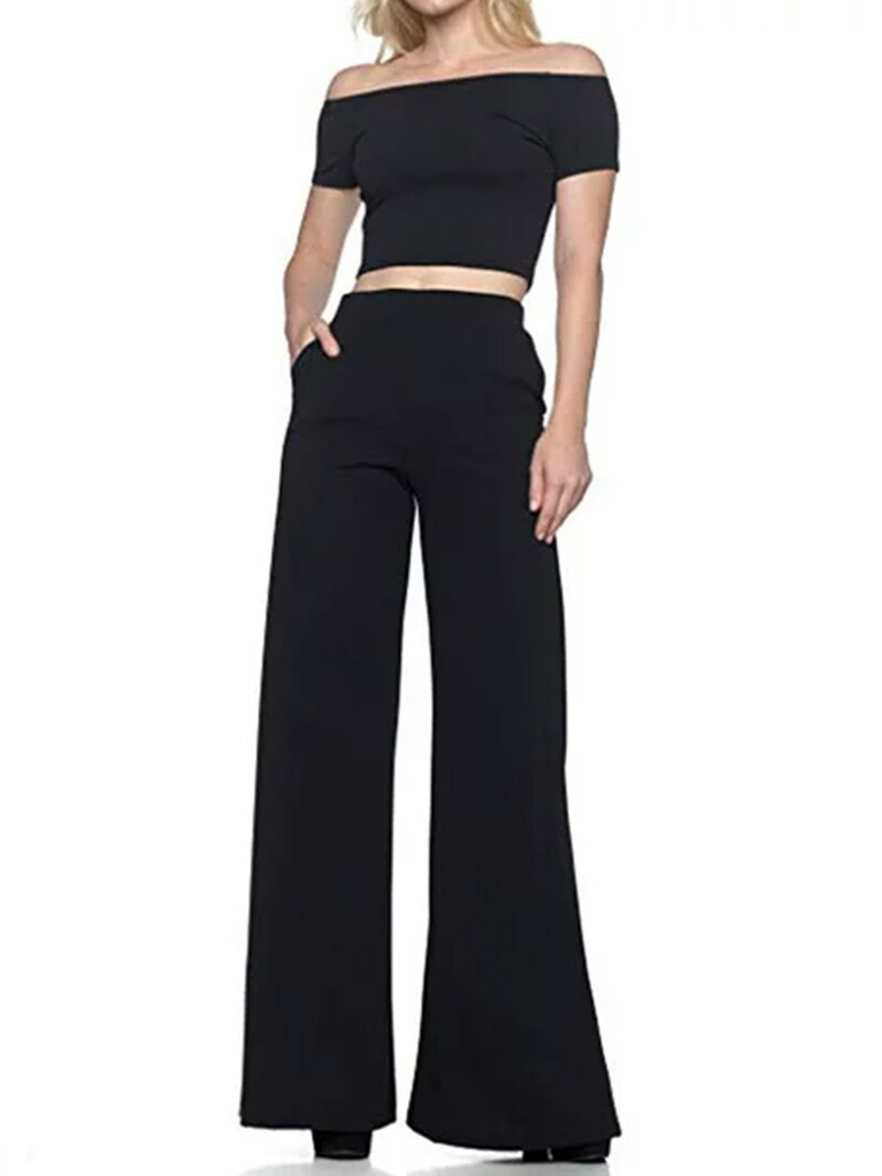 2024. gada jaunas ielas stila sieviešu lielizmēra modes stila vienkrāsainas bikses ar platām kājām deviņu punktu bikses