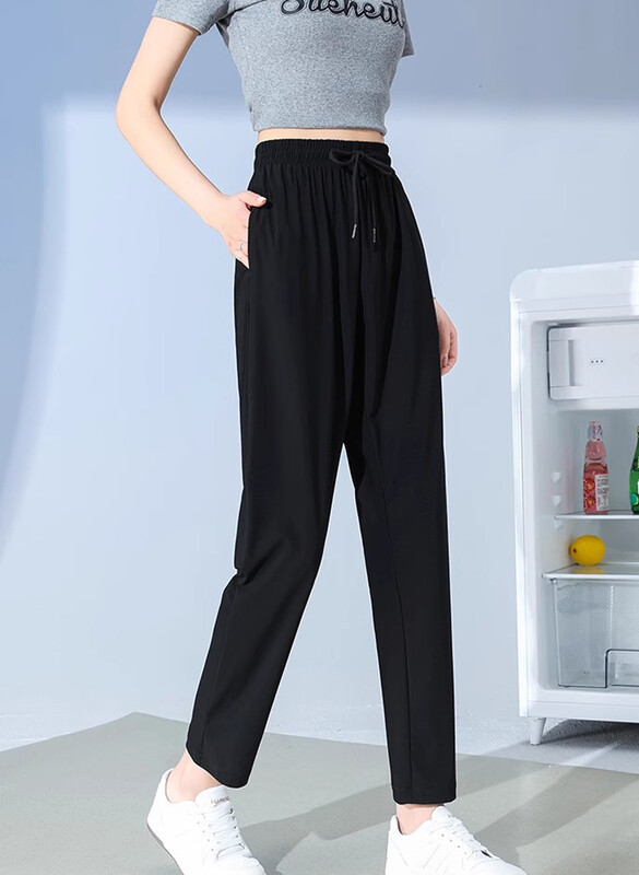 Suures suuruses n-stiilis kombinesoonid naiste suvised õhukese osaga uued lahtised laiad sääred laisad vabaaja vabaaja sirge säärega püksid