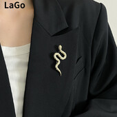 Модни бижута Сладък темперамент Метални брошки във формата на змия за жени Парти подаръци Деликатен дизайн Аксесоари Горещи продавани