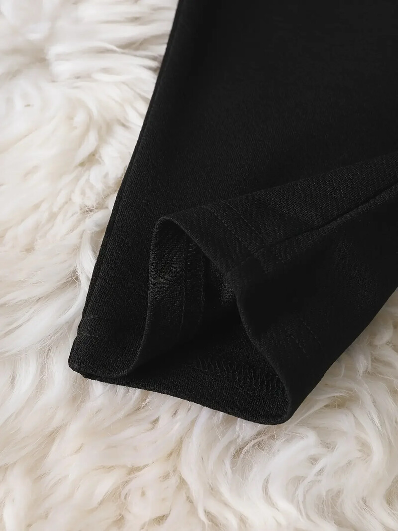 Jaunas liela izmēra 1XL-5XL sieviešu modes, taisnas, brīvas un vienkāršas bikses ar taisnām kājām Daudzpusīgas vienkrāsainas ikdienas bikses