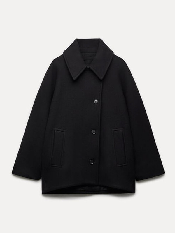 Modes sieviešu mētelis ar atloku, 2024. gada pavasara mētelis ar garām piedurknēm ar vienrindu kabatas jaka Sieviešu High Street Chic sieviešu virsdrēbes