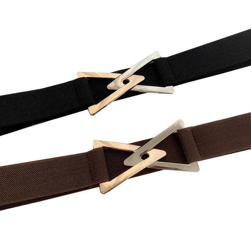 Plašs trīsstūris sudraba zelta sprādze, elastīgas jostas sievietēm, elastīga jostasvieta, sieviešu cummerband mīksta bieza, vienkārša sieviešu kleitas josta