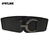 HOT Cummerbunds PUNK grebta apļa sprādze sieviešu jostas plats elastīgs mētelis Cummerbund kleitas josta sievietēm ceinture femme de marque