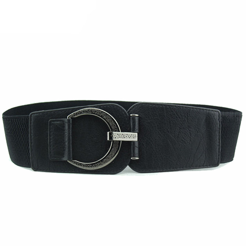 HOT Cummerbunds PUNK grebta apļa sprādze sieviešu jostas plats elastīgs mētelis Cummerbund kleitas josta sievietēm ceinture femme de marque