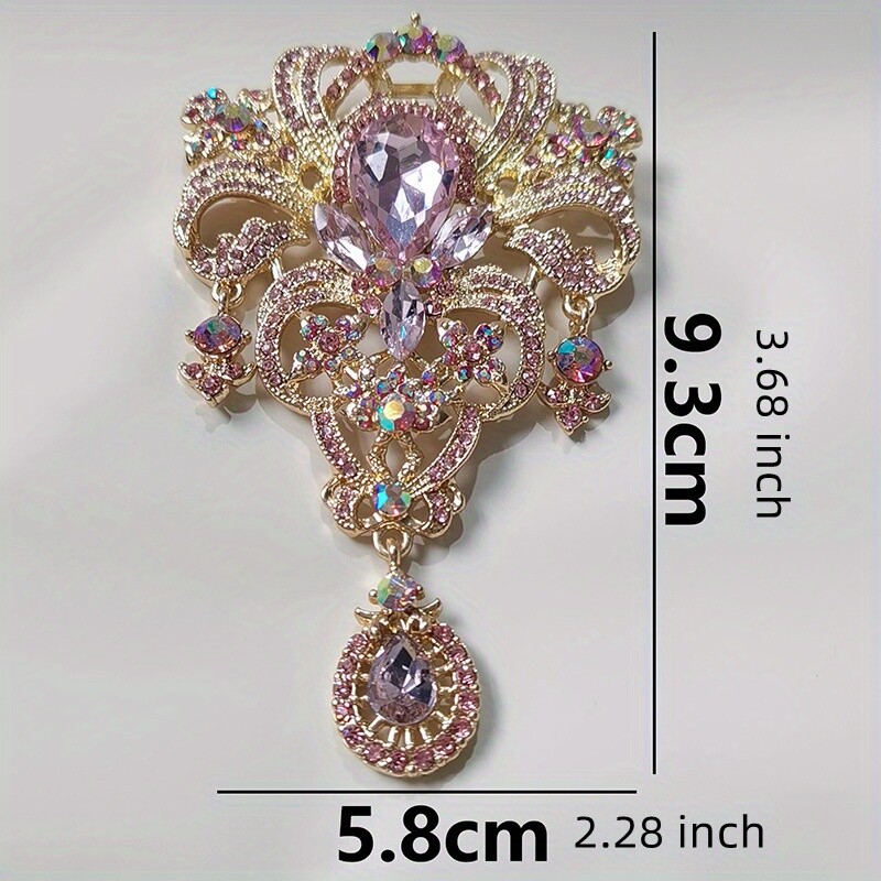 Luksusa, eleganti, izsmalcināti kalnu kristāla kulonu piespraudes nozīmītes sievietēm vīriešiem modes augstas klases piespraudes