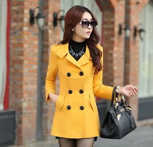 2017. gada vislabāk pārdotā jauna rudens/ziemas korejiešu stila vilnas jaka sievietēm, tvīda stila salda raksta ar dubultrindu pogām