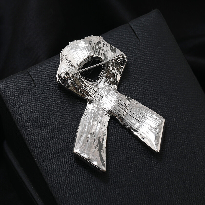 Modernas rozā lentes Rhinestone piespraudes krūts vēža apziņas piespraudes piespraudes HIV un AIDS nozīmīte sievietēm saktas rotaslietas