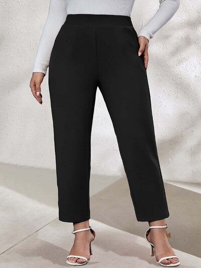 Primăvara și toamna 2024, mărime nouă, plus, stil elegant la modă, tricotat, elasticitate medie, culoare solidă