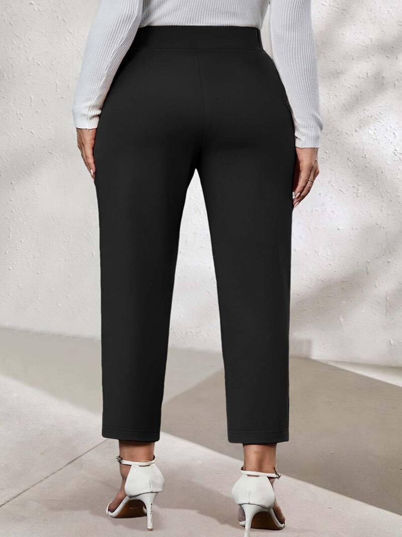 Primăvara și toamna 2024, mărime nouă, plus, stil elegant la modă, tricotat, elasticitate medie, culoare solidă