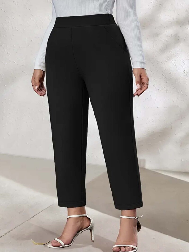 Primăvara și toamna 2024, mărime nouă, plus, stil elegant la modă, tricotat, elasticitate medie, culoare solidă