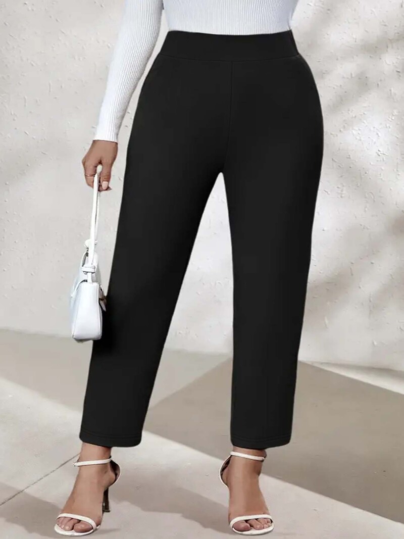 Primăvara și toamna 2024, mărime nouă, plus, stil elegant la modă, tricotat, elasticitate medie, culoare solidă