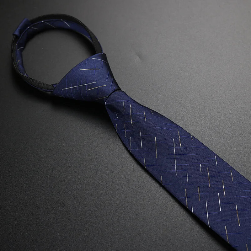 Ανδρικό επίσημο επαγγελματικό πουκάμισο για γαμπρός γαμπρός Γραβάτα στο λαιμό Φοιτητικό μαύρο γκρι κόμπο 6 εκ. Δωρεάν φερμουάρ Lazy Person Ties Αξεσουάρ ρούχων