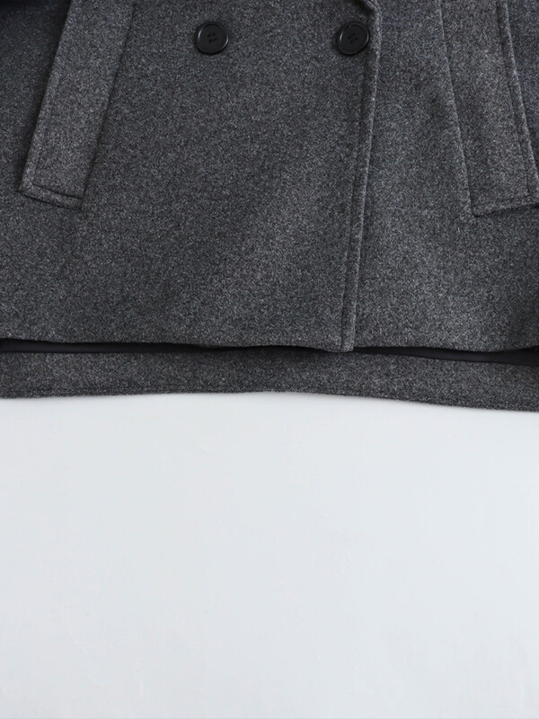 Kar＆Otza-2024 jesen nova ženska odjeća temperamenta svestrani jednobojni labavi kaput šišmiš rukava kaput dugih rukava na preklop