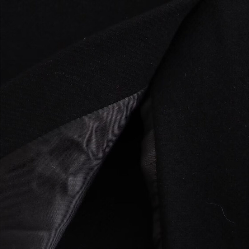 FRAT Jesenski novi proizvod Ženski modni uski ovratnik s dugim rukavima, labavi, srednje dužine, neutralni vjetar, vuneni kaput