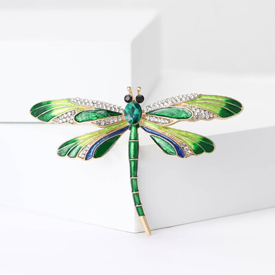 Емайлирани брошки с водни кончета с кристали за жени Унисекс игли за насекоми 4-цветни налични ежедневни парти аксесоари Подаръци