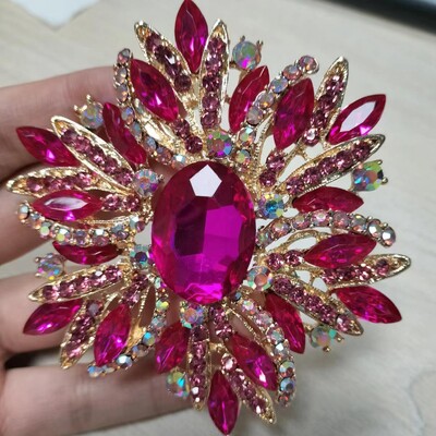 Eiropas un Amerikas sakta, moderna stila sakausējums, metāla pērle, kalnu strasts, zieds, eļļa, sakta, sieviešu korsāža