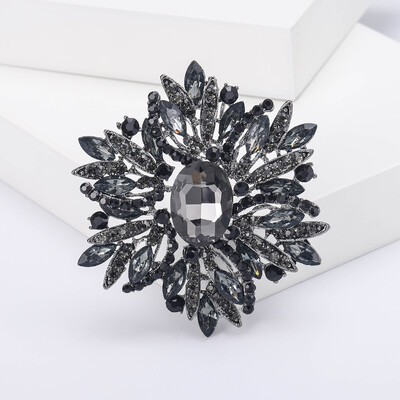 Eiropas un Amerikas sakta, moderna stila sakausējums, metāla pērle, kalnu strasts, zieds, eļļa, sakta, sieviešu korsāža