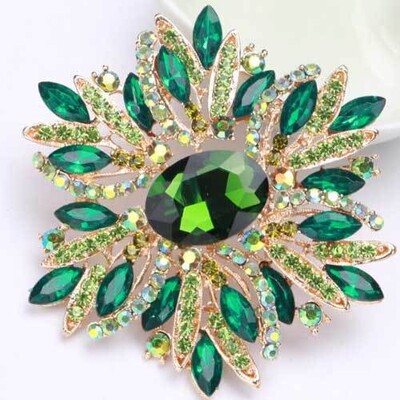 Eiropas un Amerikas sakta, moderna stila sakausējums, metāla pērle, kalnu strasts, zieds, eļļa, sakta, sieviešu korsāža