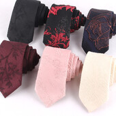 Eleganta, ziedu raksta kaklasaite, austa vīriešu kaklasaite ikdienas biznesa ballītēm kāzu līgavaiņiem