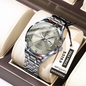 POEDAGAR Luksusa Modes Vīriešu Pulkstenis Ūdensizturīgs Gaismas Nedēļa Datums Sporta Vīriešu Rokas pulkstenis Nerūsējošā tērauda Vīriešu Kvarca Pulksteņi Reloj