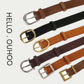 Modni ženski remeni od antilopa, kravlje kože, prava koža, široki remen od 2,8 cm, metalna kopča, ženski pojas, usklađena haljina, traperice, uski remen