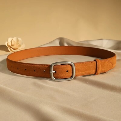 Modni ženski remeni od antilopa, kravlje kože, prava koža, široki remen od 2,8 cm, metalna kopča, ženski pojas, usklađena haljina, traperice, uski remen