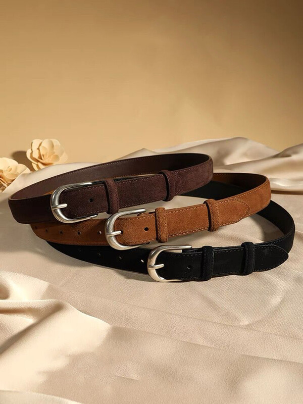 Modni ženski remeni od antilopa, kravlje kože, prava koža, široki remen od 2,8 cm, metalna kopča, ženski pojas, usklađena haljina, traperice, uski remen