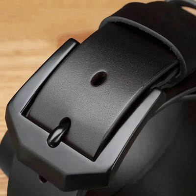 Ādas vīriešu josta Modes metāla sakausējuma adata sprādze pieaugušajiem luksusa zīmola džinsi biznesa ikdienas viduklis vīriešu siksnas zīmols