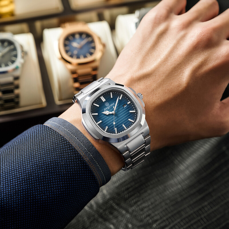 PAAZOMU vīriešu kvarca pulkstenis luksusa ūdensizturīgs datums nedēļa gaismas rokas pulkstenis nerūsējošā tērauda vīriešu pulksteņi vīriešu pulkstenis sporta Reloj