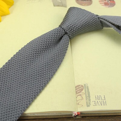 Modes vienkrāsainas kaklasaites vīriešiem sievietēm ikdienišķas trikotāžas kaklasaites 7 cm platums brūnas oranžas kaklasaites ikdienas valkāšanai JK aksesuāri Cravat