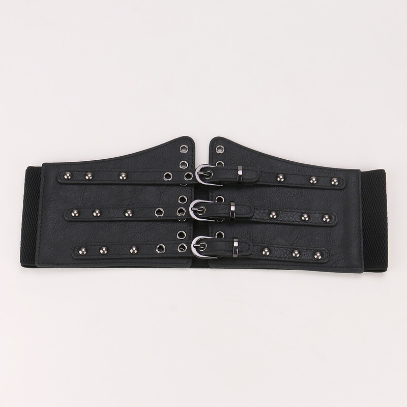 Sieviešu panks, dobs, elastīgs viduklis, dekoratīvs, plats jostas, plānās jostas sievietēm ar sprādzi Korsete Cummerbund uz krekla, mēteļa uzvalks