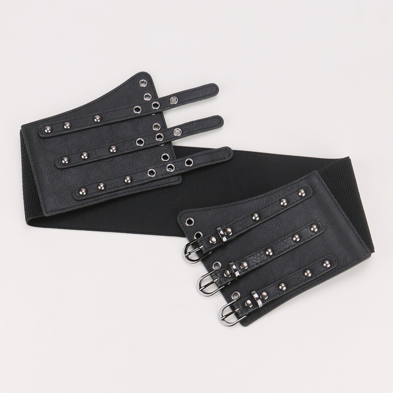 Sieviešu panks, dobs, elastīgs viduklis, dekoratīvs, plats jostas, plānās jostas sievietēm ar sprādzi Korsete Cummerbund uz krekla, mēteļa uzvalks