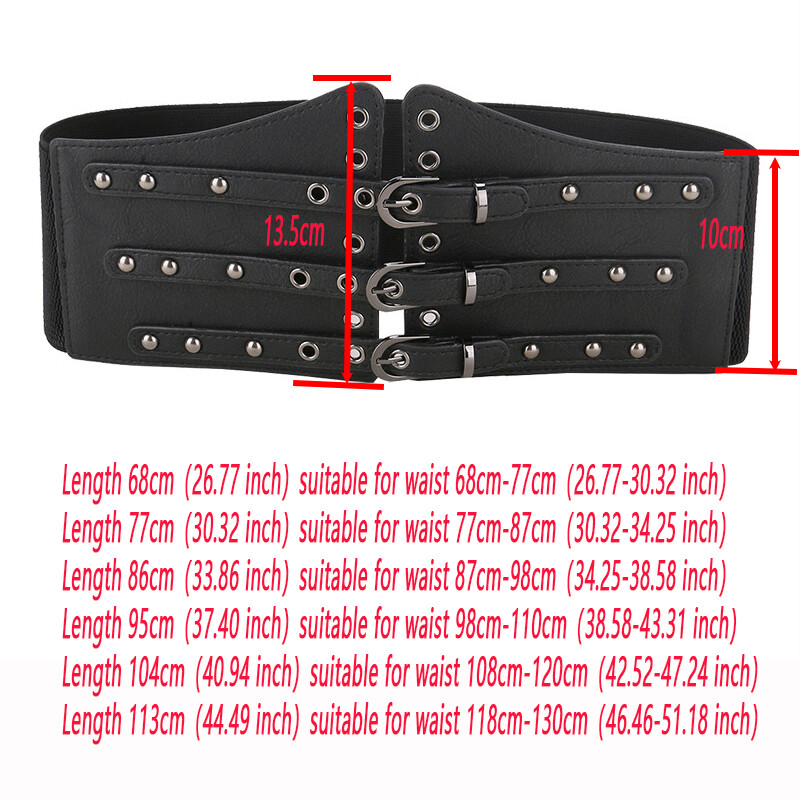 Sieviešu panks, dobs, elastīgs viduklis, dekoratīvs, plats jostas, plānās jostas sievietēm ar sprādzi Korsete Cummerbund uz krekla, mēteļa uzvalks