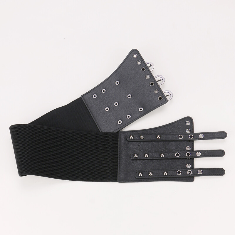 Sieviešu panks, dobs, elastīgs viduklis, dekoratīvs, plats jostas, plānās jostas sievietēm ar sprādzi Korsete Cummerbund uz krekla, mēteļa uzvalks