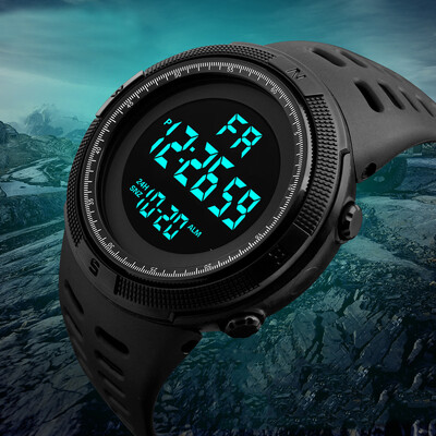 Ceas electronic digital pentru bărbați Sport Glow 49 mm Cadran mare pentru studenți în aer liber Aventura Trend Ceasuri de modă Maler multifuncționale