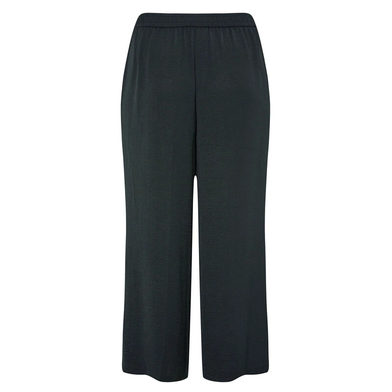 Liela izmēra elastīga savilkšanas aukla viduklis Vasaras brīvs Elegantas platas bikses kabatas pusē Vieglas gadījuma taisnas bikses 5XL 6XL