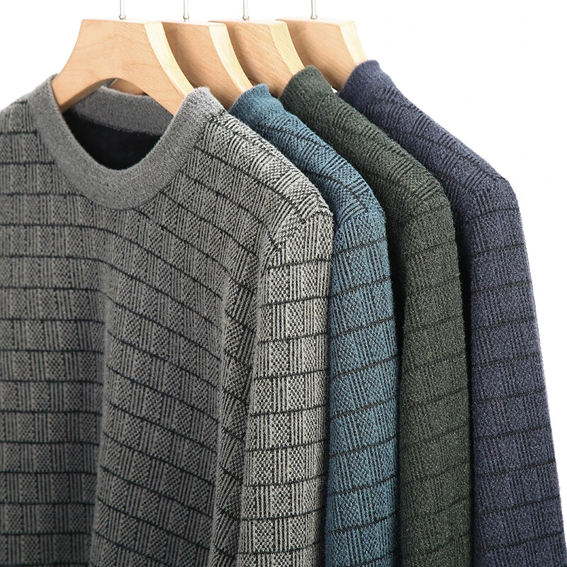 Jauns vīriešu ikdienas pulovers modes džemperis rudens un ziemas siltais tops