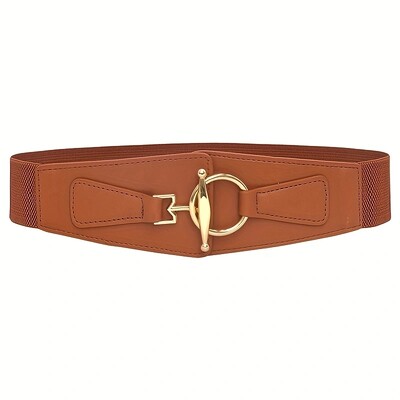 Modernas slēdzenes sprādzes platas jostas Klasiskas vienkrāsainas elastīgas PU jostasvietas Eleganta kleitas josta sievietēm