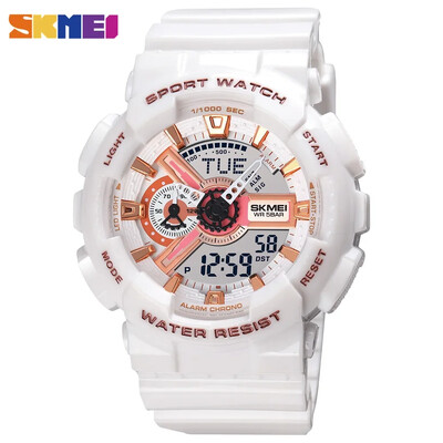 SKMEI 1834 LED двоен дисплей Цифрови мъжки дамски спортни ръчни часовници Водоустойчив удароустойчив часовник за мъже Жени Кварцов часовник 1835