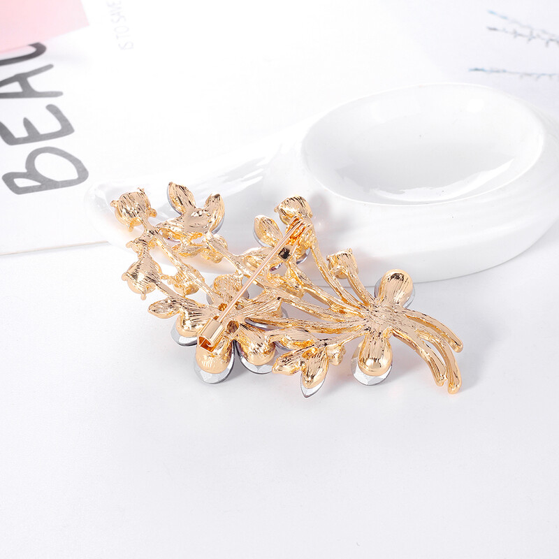 Ljubičasti ukrasni broš s kamenčićima, uredski ležerni broš igla za zabavu, dar