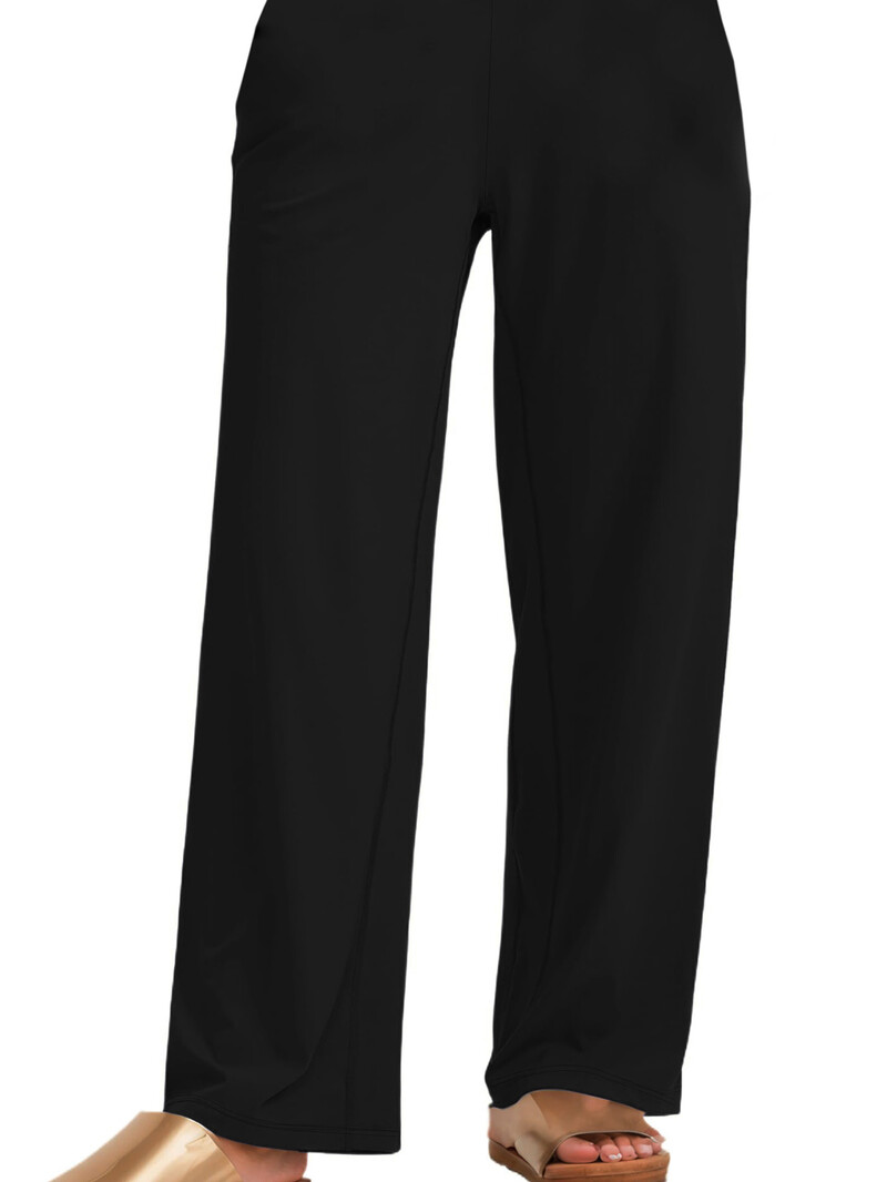 Primăvară și toamnă 2024, mărime nouă plus, stil elegant la modă, tricotat, elasticitate medie, culoare uni, pantaloni