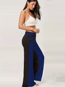 Ležerne hlače veće veličine, ženske lepršave hlače visokog struka u boji Plus, elastične