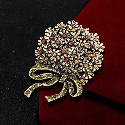 Retro šareni dijamant mašna broš od legure osobnosti Modni dodaci za odjeću