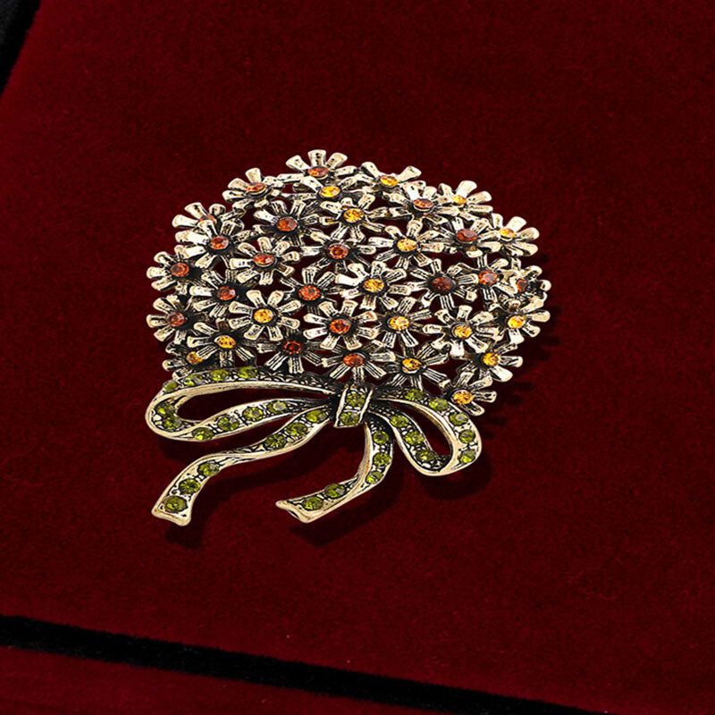 Retro šareni dijamant mašna broš od legure osobnosti Modni dodaci za odjeću