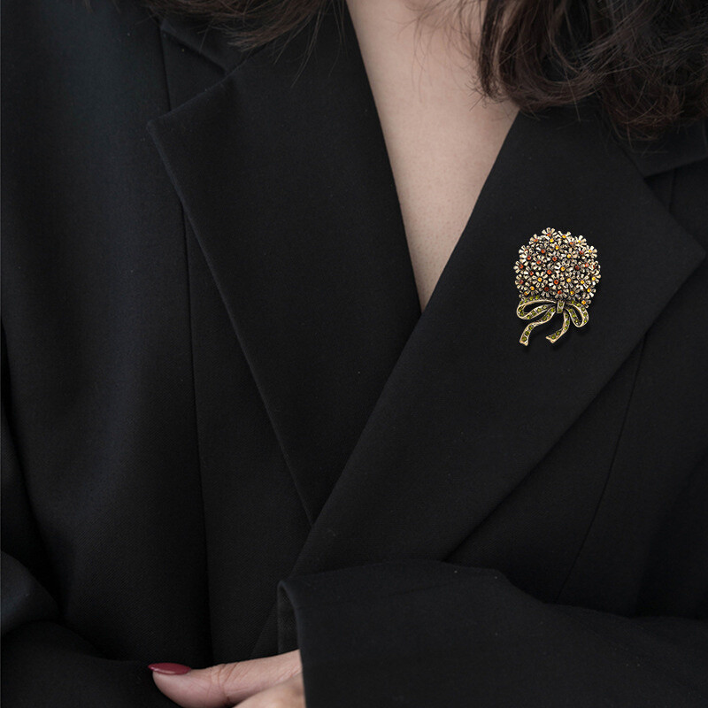 Retro šareni dijamant mašna broš od legure osobnosti Modni dodaci za odjeću