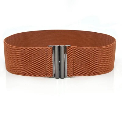 platums 6cm elastīga josta vienkrāsains korsetes josta metāla sprādzes dāmu modes cummerbands, elastīga siksniņa jostasvieta sieviešu vidukļa josta