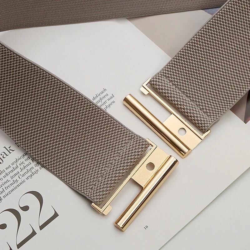 platums 6cm elastīga josta vienkrāsains korsetes josta metāla sprādzes dāmu modes cummerbands, elastīga siksniņa jostasvieta sieviešu vidukļa josta